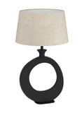 Eglo Diezma linen and steel table lamp, UK version