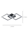 Eglo Palmaves-E LED ceiling light black 3000K - British product