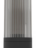 Eglo black outdoor wall light with clear glass, imported from the UK