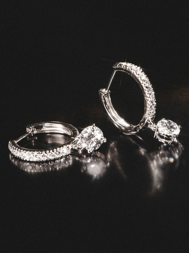 Diamond Store Stellato huggie drop earrings 1.00ct, imported from the UK