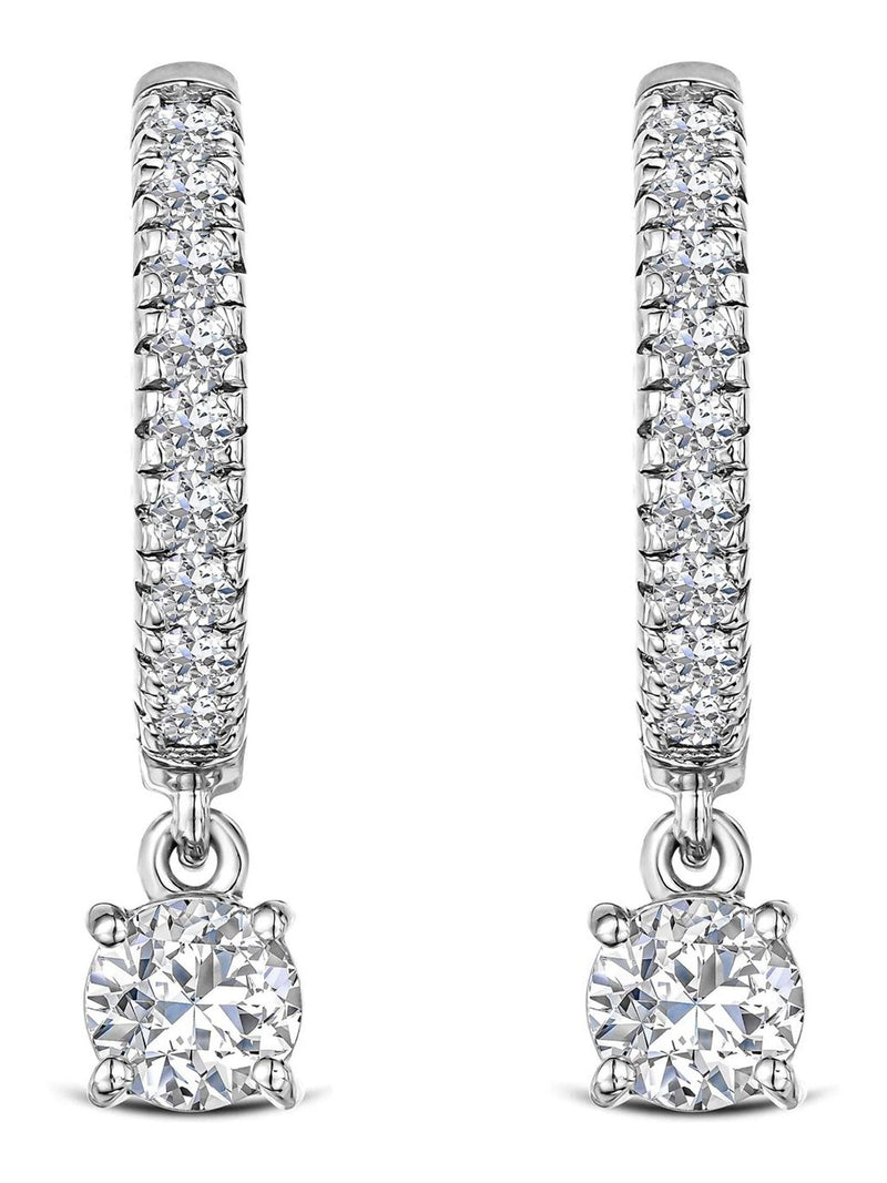 Diamond Store Stellato huggie drop earrings 1.00ct, imported from the UK