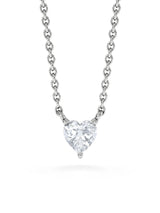 Next The Diamond Store Sterling Silver Wanderlust 0.25ct Floating Heart Cut Lab Diamond Solitaire Necklace- Buy online at McGrocer