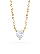 Next The Diamond Store 18K Gold Vermeil Wanderlust 0.25ct Floating Heart Cut Lab Diamond Solitaire Necklace- Buy online at McGrocer