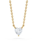 The Diamond Store floating heart cut lab diamond necklace 0.25ct, imported from the UK