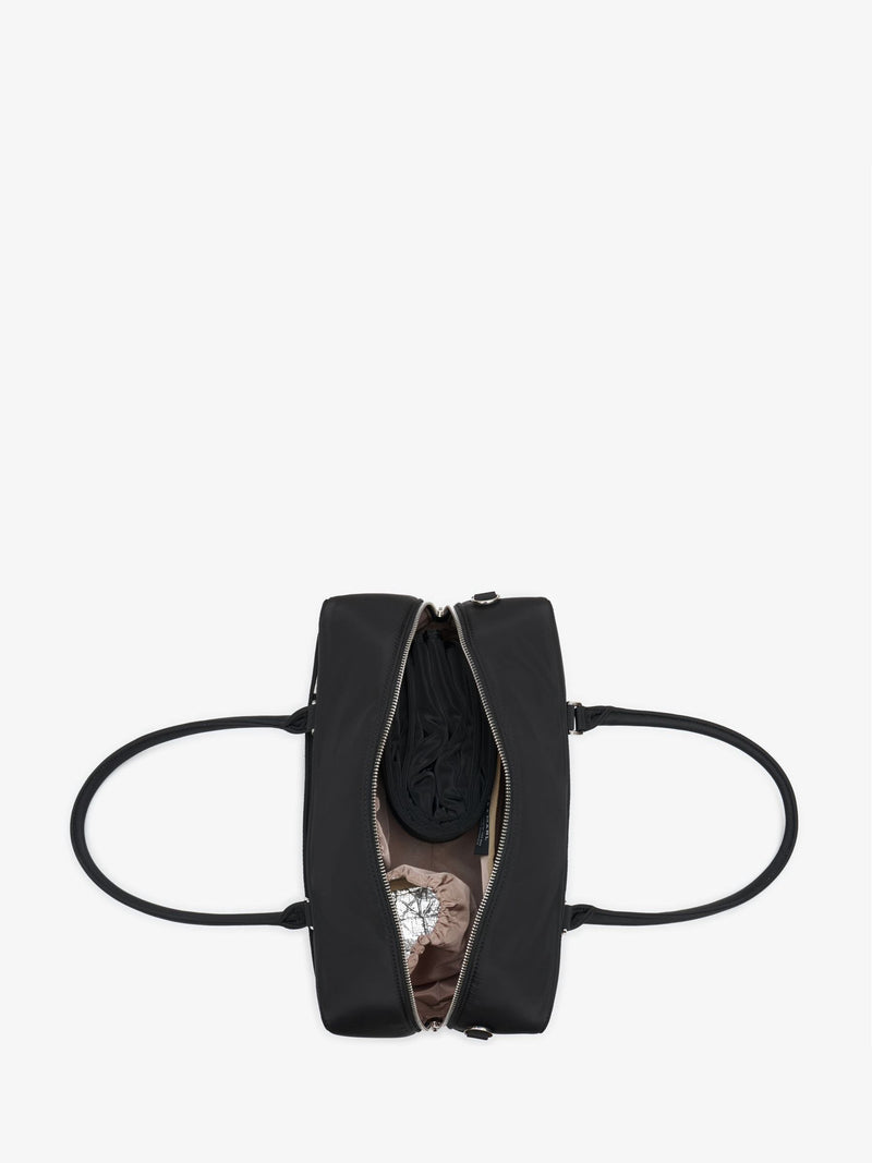 Tiba + Marl Black compact East West bag, imported from the UK