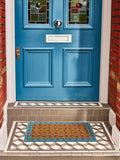 Oliver Bonas Blue Tile rectangular doormat - British product