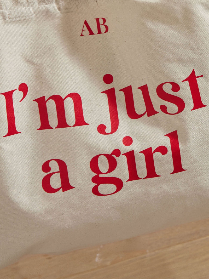 Made Yours customisable cotton tote bag in red (British brand)