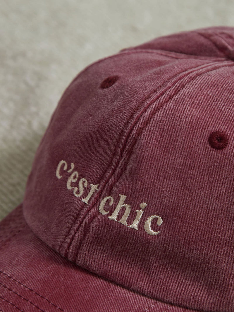 Made Yours personalised vintage wash cap, imported from the UK