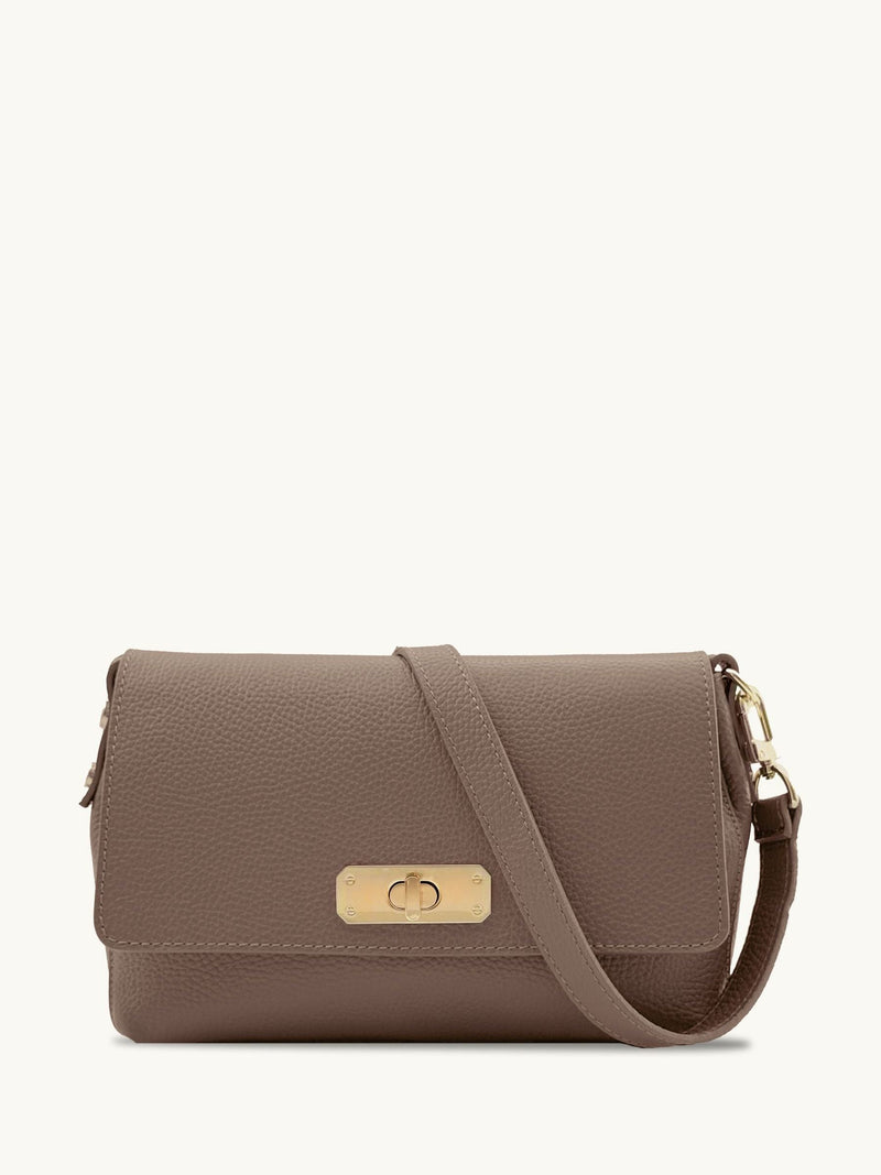 Apatchy Mink Maisie Midi Leather Bag black - British product
