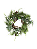 Charles Bentley Pre-Lit Berry & Pinecone Eucalyptus Wreath 55cm - British product
