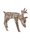 Charles Bentley small rattan light up reindeer, imported from the UK