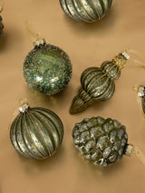 Next Charles Bentley 12 Piece Green Glass Christmas Bauble Collection- Buy online at McGrocer