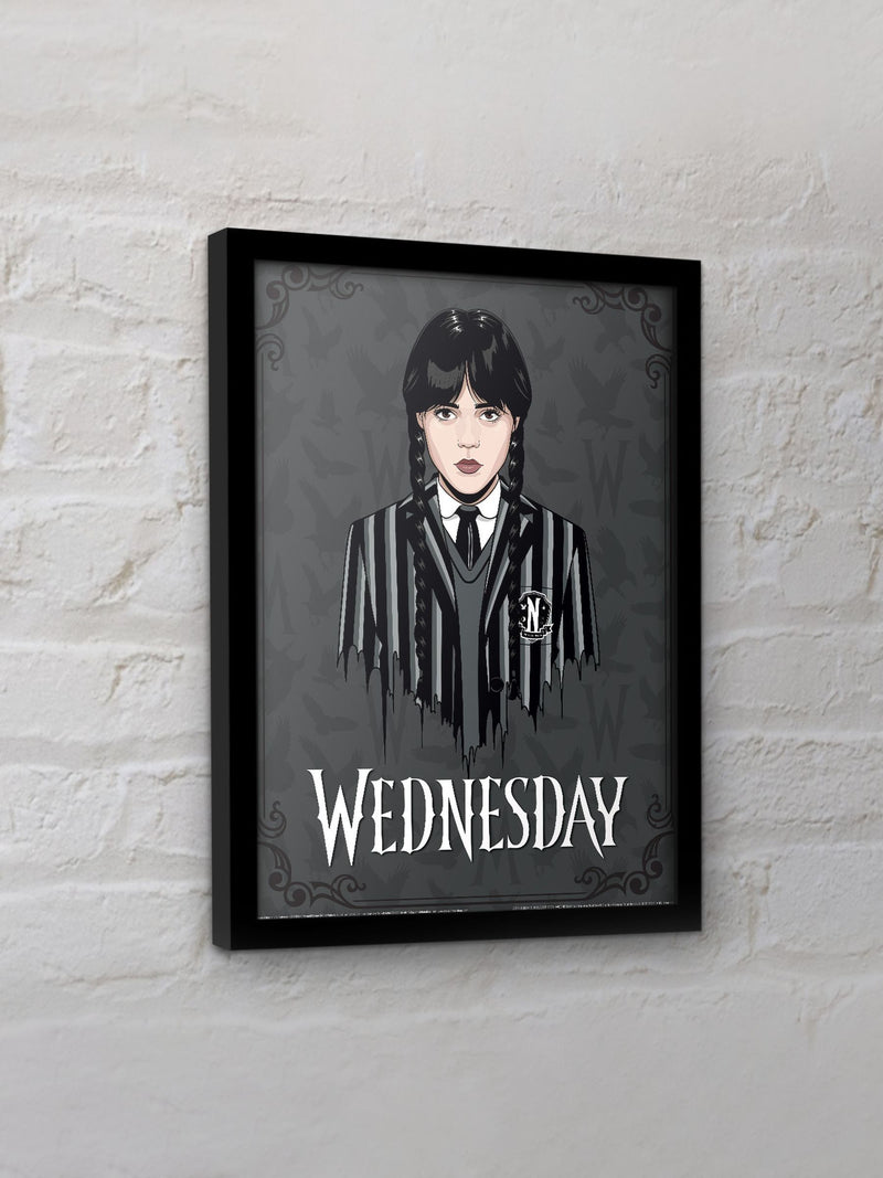 Pyramid International Wednesday Season 2 framed print - British product