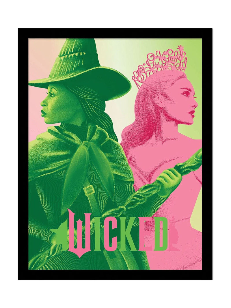 Pyramid International Wicked Elphaba Glinda framed collector print 45cm - British product