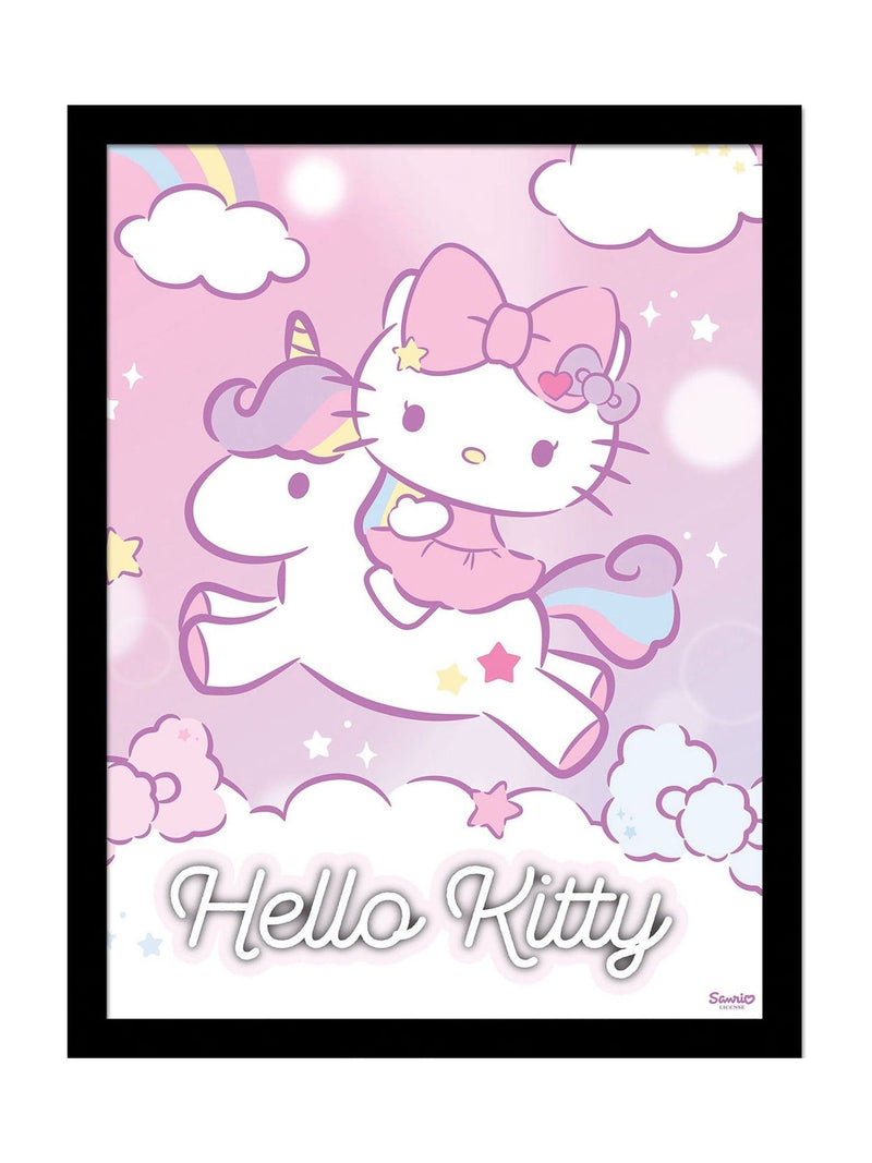 Pyramid International Hello Kitty Magical Unicorn framed print - British product