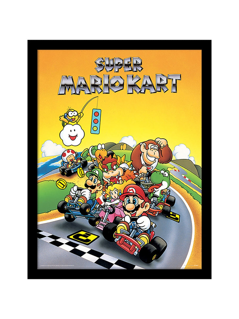 Pyramid International Super Mario Kart framed print 45x35cm, imported from the UK