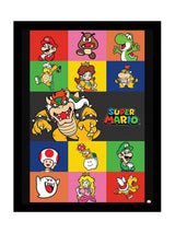 Next Pyramid International Black Super Mario Characters Framed Collector Print 45cm x 35cm- Buy online at McGrocer