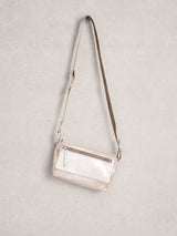Next White Stuff Silver Metallic Tiggy Cross-Body Bag- Buy online at McGrocer