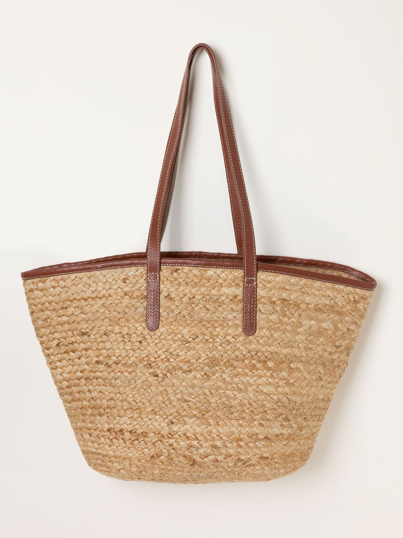 FatFace Natural Raffia Tote Bag 30x55cm (British brand)