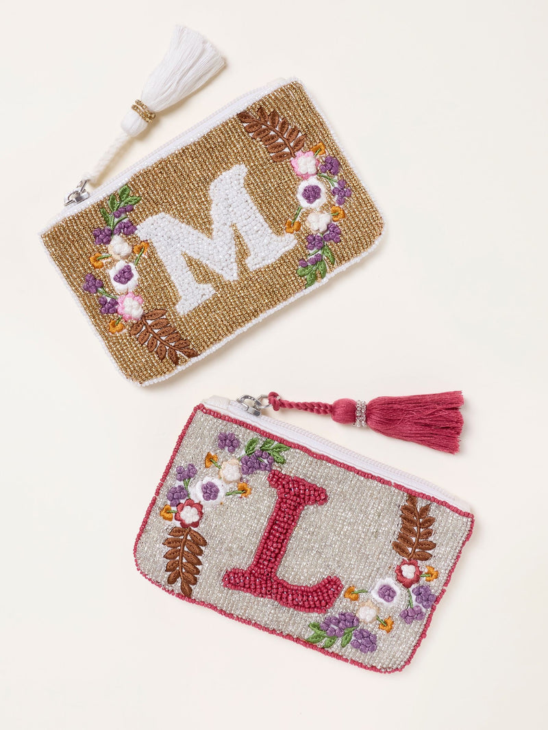 FatFace alphabet beaded purse with colourful lettering (British brand)