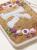 FatFace alphabet beaded purse with colourful lettering (British brand)