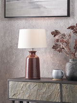Next Pacific Mulberry Helka Reactive Glaze Table Lamp- Buy online at McGrocer