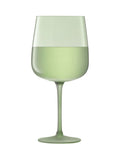 LSA International moss green arc wine glasses 330ml - British product