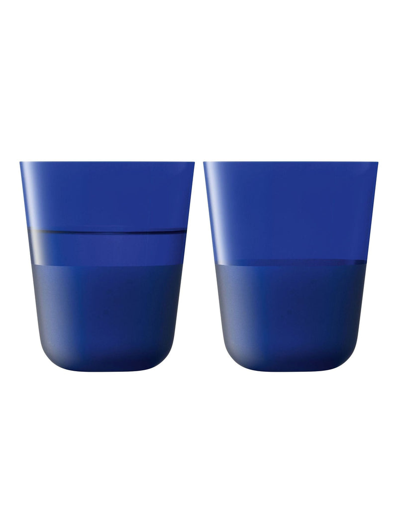 LSA International cobalt blue arc contrast tumblers set of 2 380ml, UK version