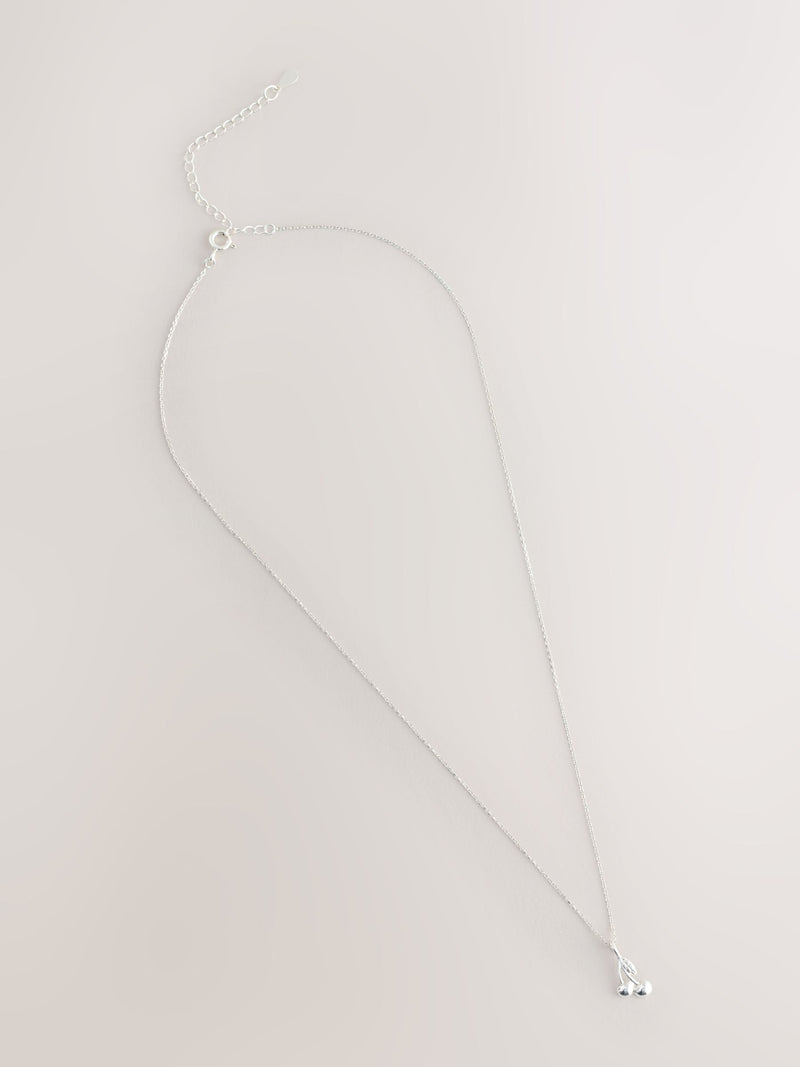 Sterling silver cherry necklace for children, UK version