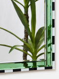 Oliver Bonas Green Maya striped border wall mirror 71.5cm - British product