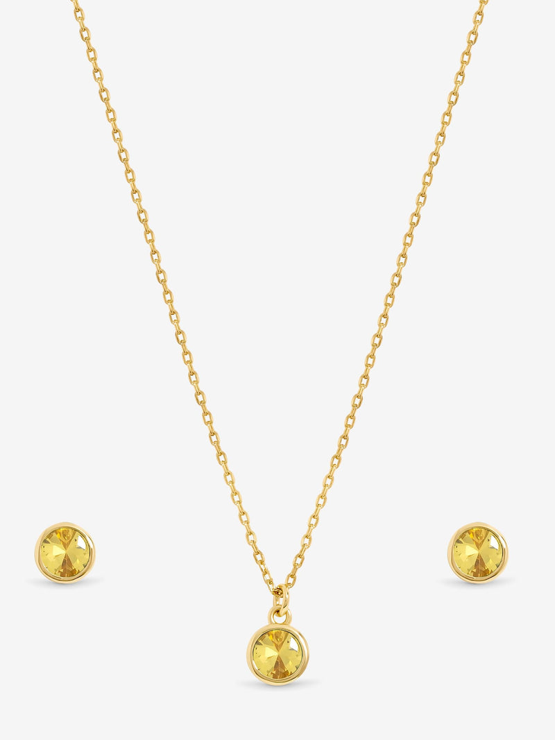 Jon Richard gold-plated birthstone bezel set, imported from the UK