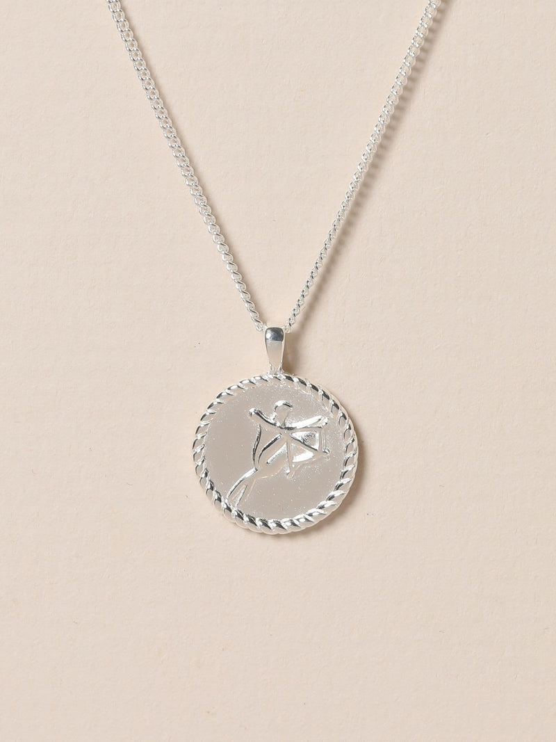 Simply Silver Sagittarius zodiac pendant 17mm, UK version