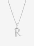 Simply Silver initial pendant R 13mm - British product