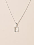 Simply Silver initial pendant D 13mm - British product