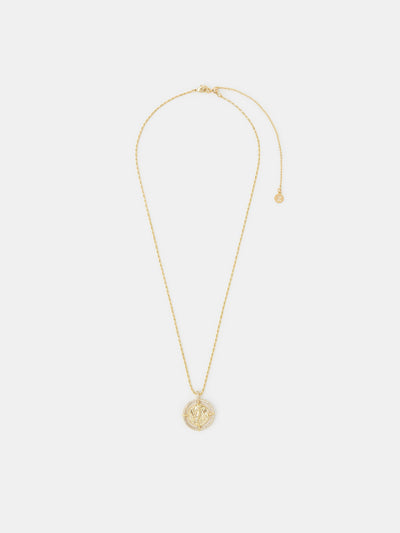 Next Accessorize Gold Plated 14-carat Diamante Coin Necklace- Buy online at McGrocer