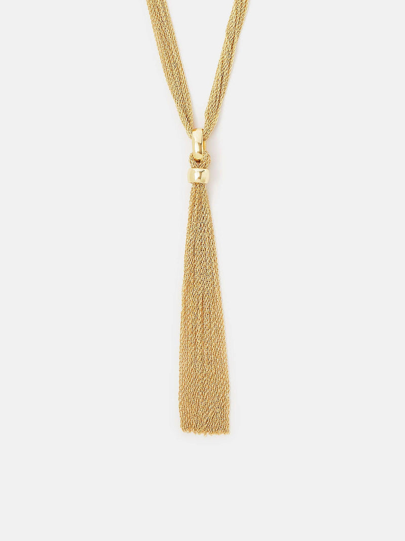 Accessorize gold tone chain mail lariat necklace, imported from the UK