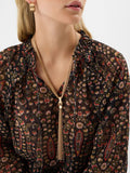 Accessorize gold tone chain mail lariat necklace, imported from the UK
