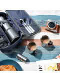 Widdop Blue 2-Person Coffee Set with flask and mugs (British brand)