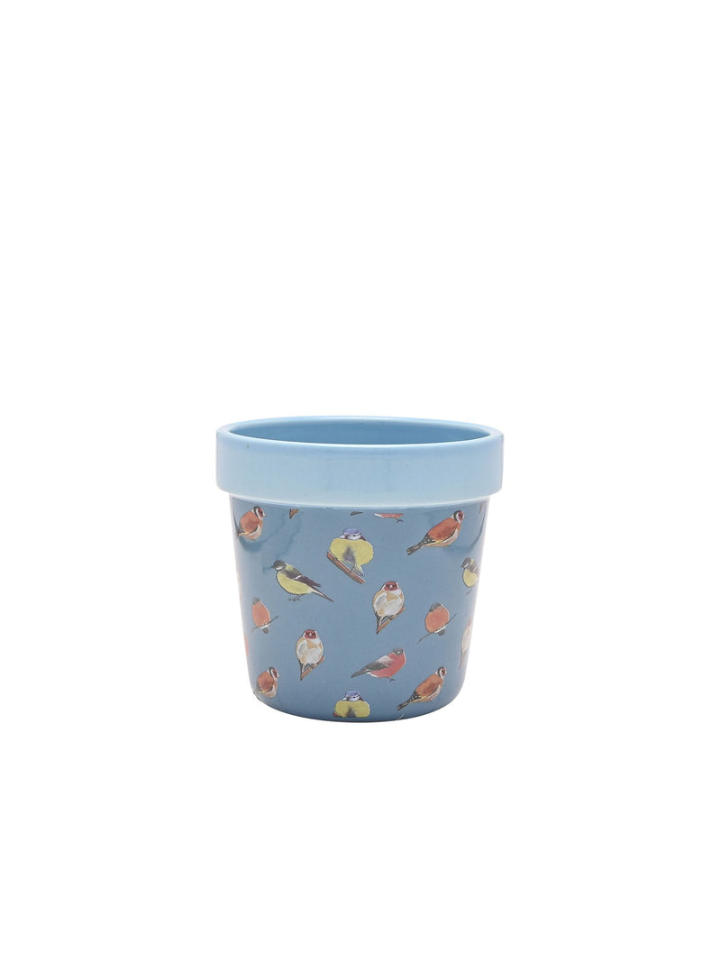 Widdop set of two blue bird planters - British product