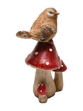 Widdop brauner Vogel Pilz Gartendekoration 28cm (Britische Marke)