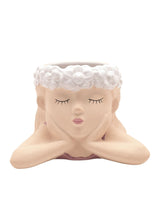 Next Widdop Beige Relaxed Girl Ceramic Planter- Buy online at McGrocer