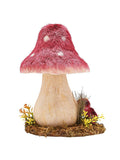 Widdop red natural handmade mushroom ornament (British brand)