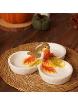 Next Widdop Orange Robin Triple Dish Ceramic Serving Tray 21cm x 21cm- Buy online at McGrocer