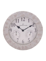 Next Widdop Grey Garden Clock with Thermometer and Hygrometer 14 Inch- Buy online at McGrocer