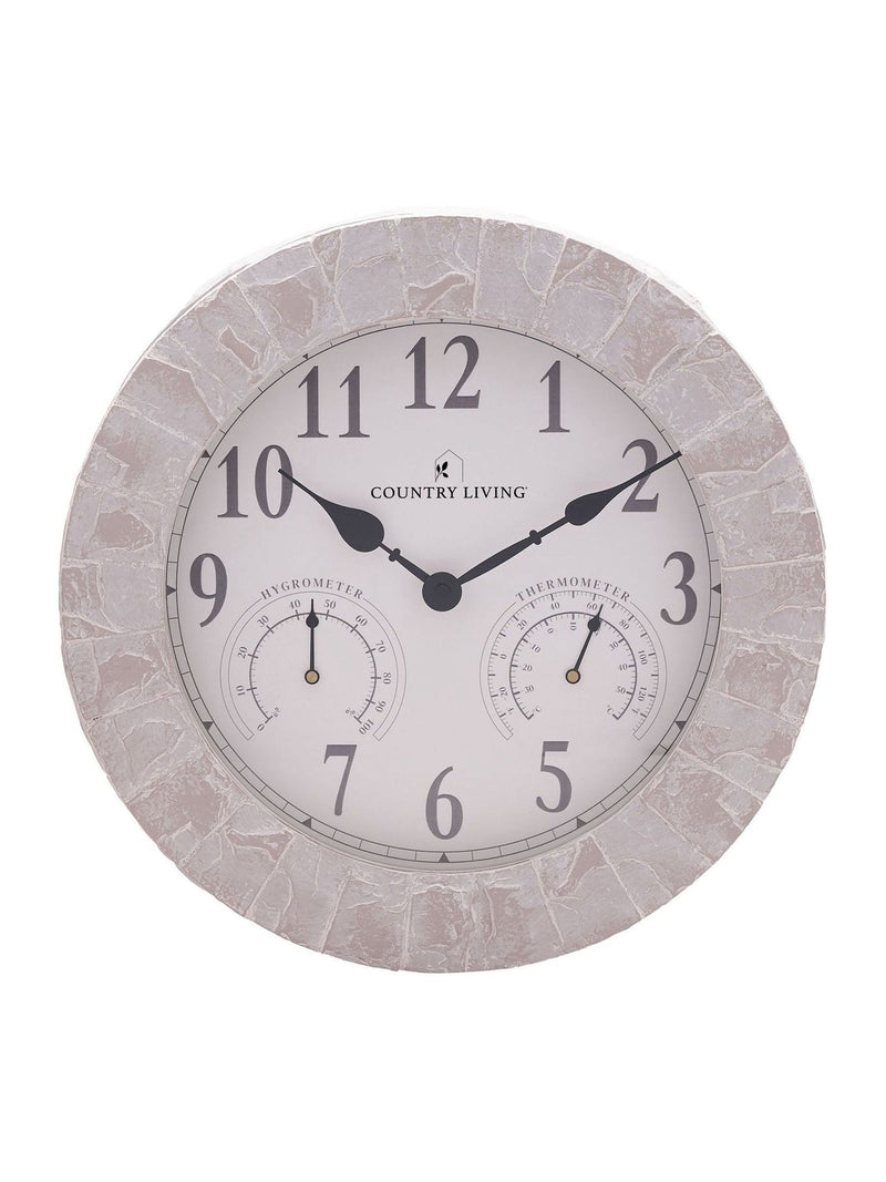 Widdop grey garden clock 14 inch (British brand)