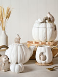 Widdop white hedgehog ceramic teapot (British brand)