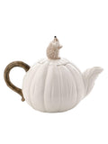 Widdop white hedgehog ceramic teapot (British brand)