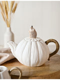 Widdop white hedgehog ceramic teapot (British brand)
