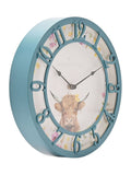 Widdop Blue Higland Cow outdoor clock 25cm (British brand)
