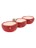 Widdop red toadstool and hedgehog triple dish ceramic serving tray (British brand)